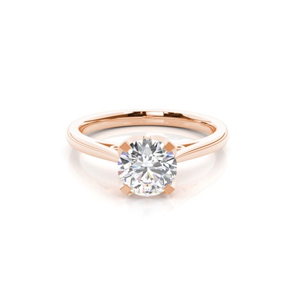 Rose Gold Solitaire Diamond Rings