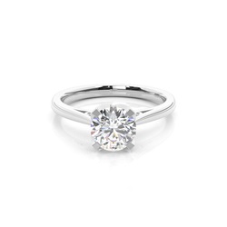4 Prong Setting Thin Engagement Ring