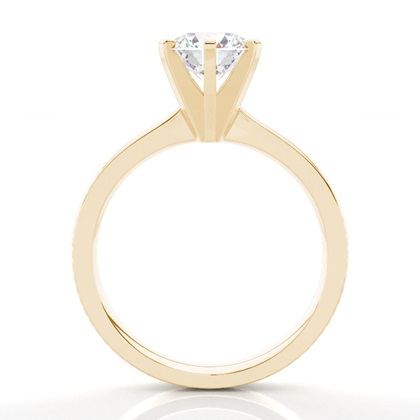 Yellow Gold Solitaire Diamond Rings 