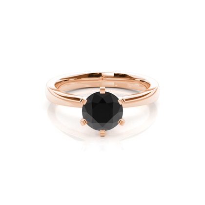 Rotgold Schwarze Diamanten Verlobungsringe