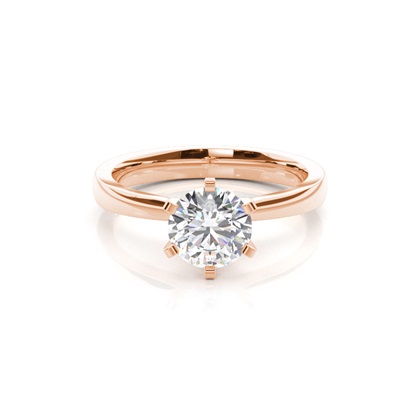 Rose Gold Solitaire Diamond Rings
