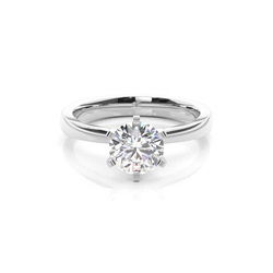 Medium Diamant Verlobungsring in einer Krappenfassung
