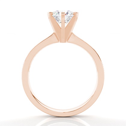 4.00 Carat Rose Gold Side Stone Engagement Rings