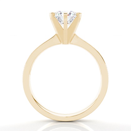 4.00 Carat Yellow Gold Side Stone Engagement Rings