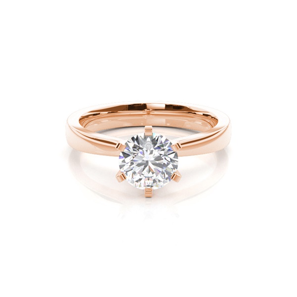 6 Prong Setting Large Engagement Ring