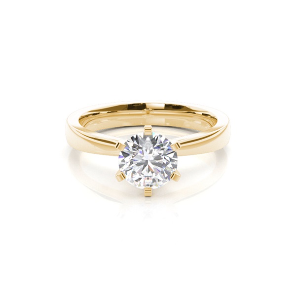 6 Prong Setting Large Engagement Ring