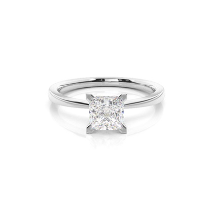 Princess Simple Diamond Engagement Rings