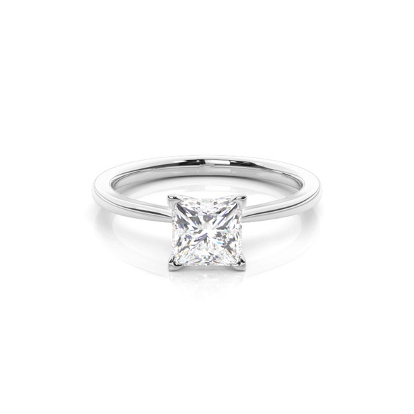 White Gold Round Diamond Engagement Ring
