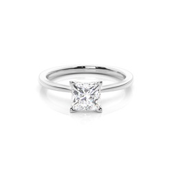 White Gold Round Diamond Engagement Ring