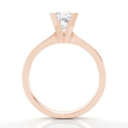 Princess Rose Gold Side Stone Engagement Rings