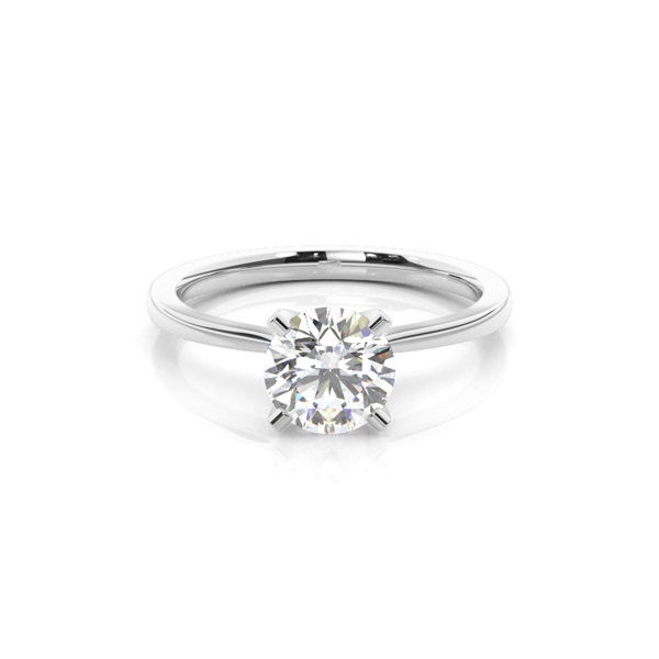 White Gold Round Diamond Engagement Ring