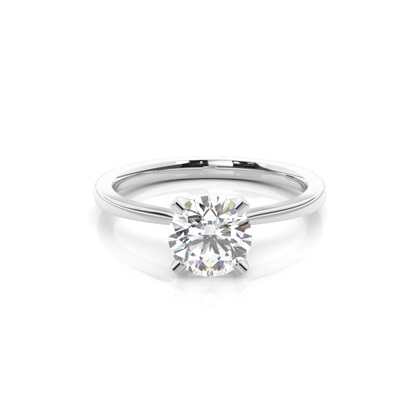 Silver Solitaire Diamond Rings