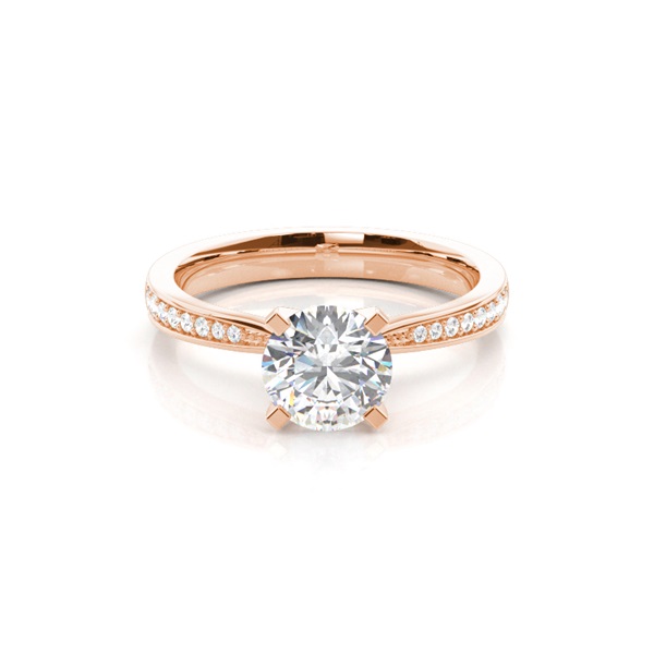 4 Prong Setting Medium Side Stone Engagement Ring