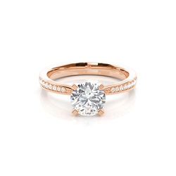 4 Prong Setting Medium Side Stone Engagement Ring