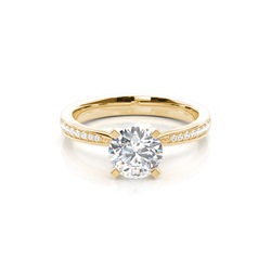 4 Prong Setting Medium Side Stone Engagement Ring
