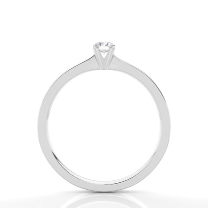 4 Prong Setting Plain Engagement Ring