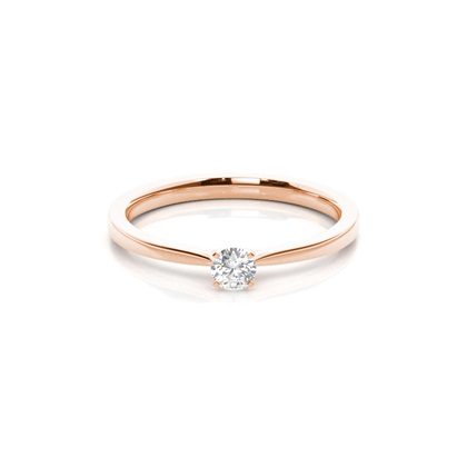 Rose Gold Promise Diamond Rings