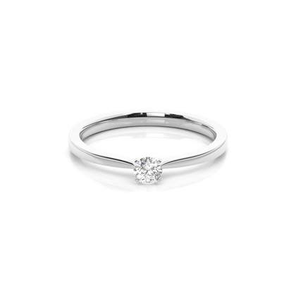 4 Prong Setting Plain Engagement Ring