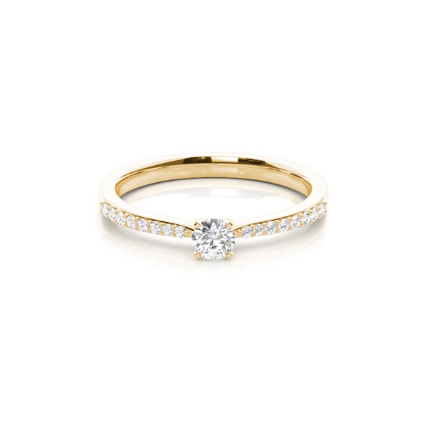 4 Prong Setting Side Stone Engagement Ring