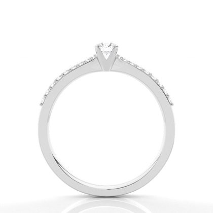 4 Prong Setting Side Stone Engagement Ring