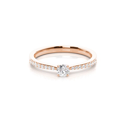 Rose Gold Promise Diamond Rings