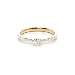 4 Prong Setting Side Stone Engagement Ring