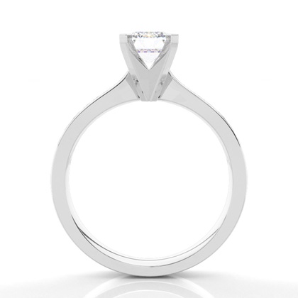 Diamant Verlobungsring in einer Krappenfassung mit großen Schulter Moissanite