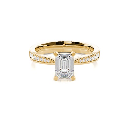 Smaragd Gelbgold Diamantringe