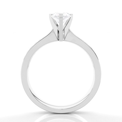 Diamant Verlobungsring in einer Krappenfassung mit großen Schulter Moissanite