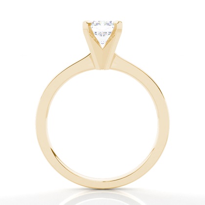 Dünner Moissanit Verlobungsring in einer Krappenfassung