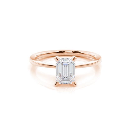 White Gold Round Moissanite Engagement Ring