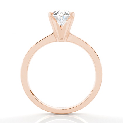 Pear Rose Gold Simple Engagement Rings