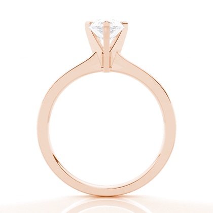 Dünner Moissanit Verlobungsring in einer Krappenfassung