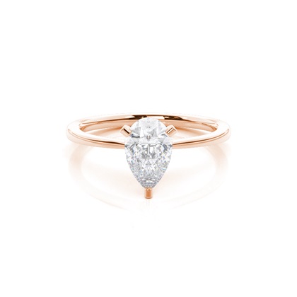 White Gold Round Moissanite Engagement Ring