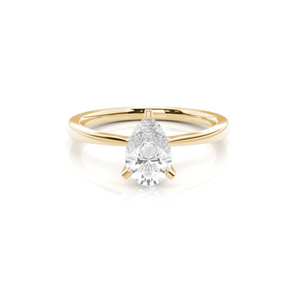 Yellow Gold Solitaire Diamond Rings 