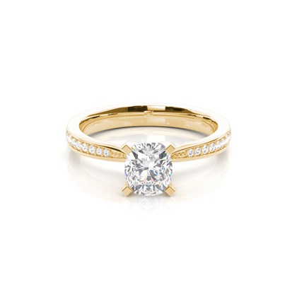 Tyyny Keltainen kulta Sivukivi Kihlasormuksia