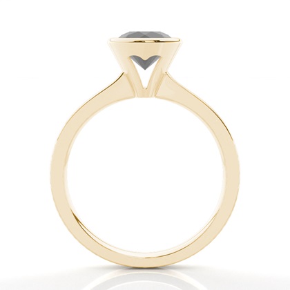 Yellow Gold Black Diamond Engagement Rings