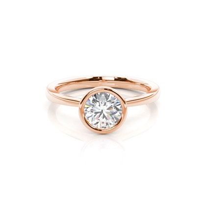 Rose Gold Solitaire Diamond Rings
