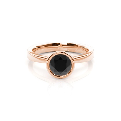 Rotgold Schwarze Diamanten Verlobungsringe