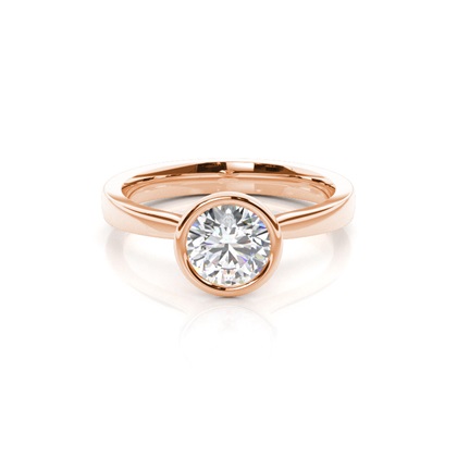 Rose Gold Solitaire Diamond Rings