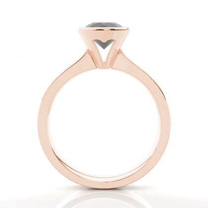 Rotgold Schwarze Diamanten Verlobungsringe