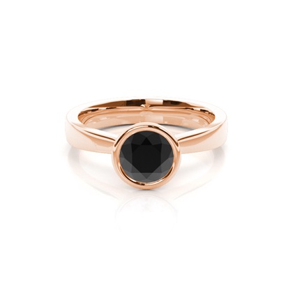 Rotgold Schwarze Diamanten Verlobungsringe