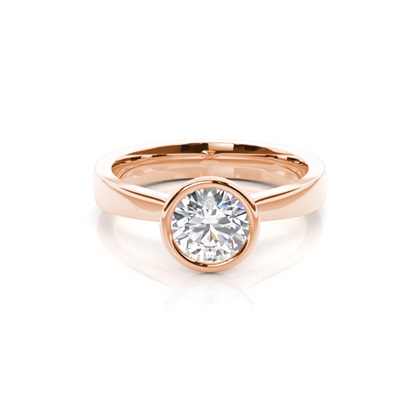 Rose Gold Solitaire Diamond Rings