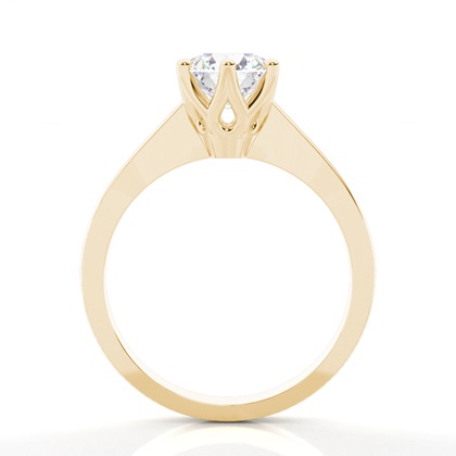 Yellow Gold Solitaire Diamond Rings 