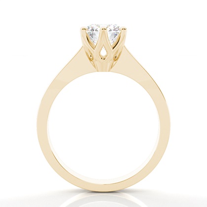 Yellow Gold Solitaire Diamond Rings 