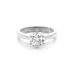Medium Diamant Verlobungsring in einer Krappenfassung
