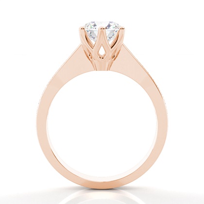 Rose Gold Side Stone Diamond Rings