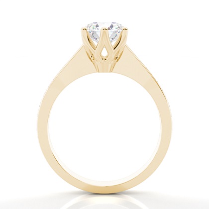 Yellow Gold Side Stone Diamond Rings
