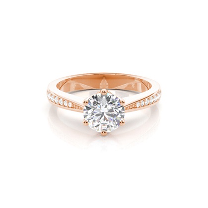 Rose Gold Diamond Engagement Rings