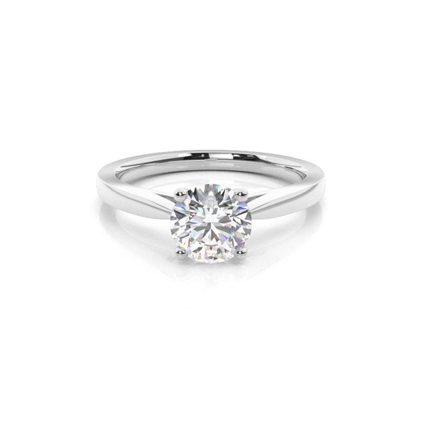 4 Prong Setting Thin Engagement Ring
